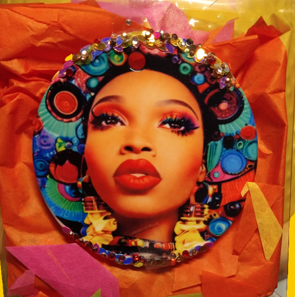 The Candace, embellished Black Art Ornament